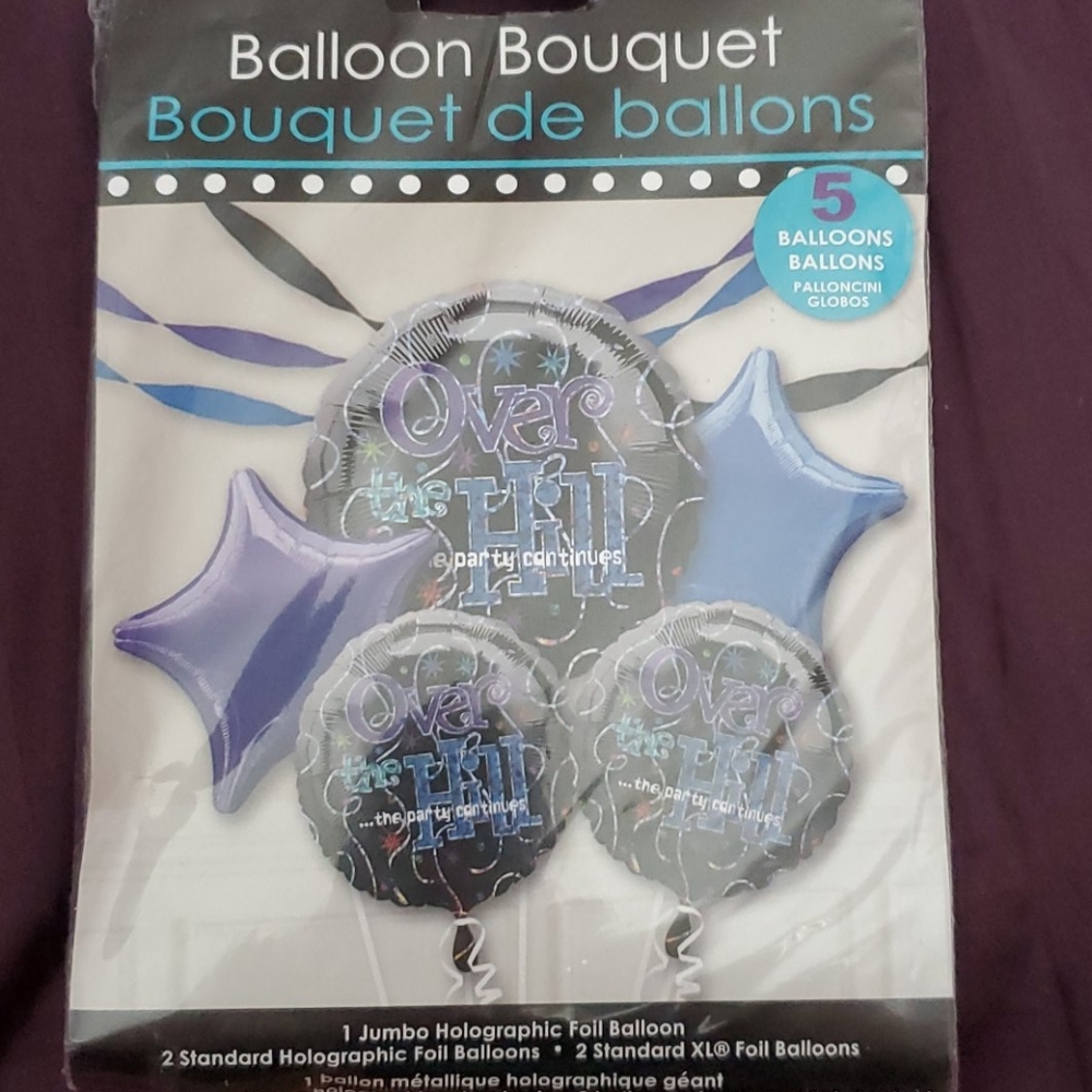 Anagram over the hill balloon bouquet for birthday balloons